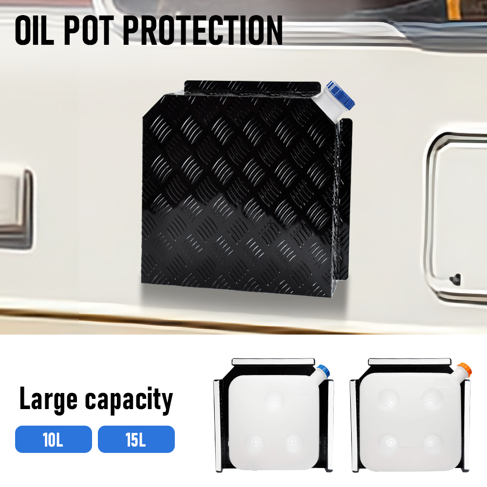 Premium Aluminium Diesel Heater Tank Cover - Black, 10L/15L