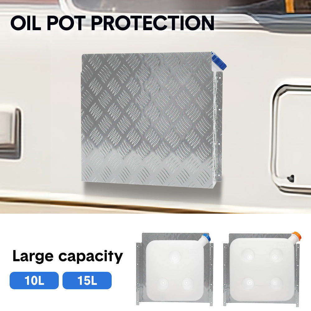 Premium Aluminium Diesel Tank Cover - Silver, 10L/15L