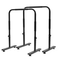Premium Black Adjustable Dip Bars Set with 200kg Capacity