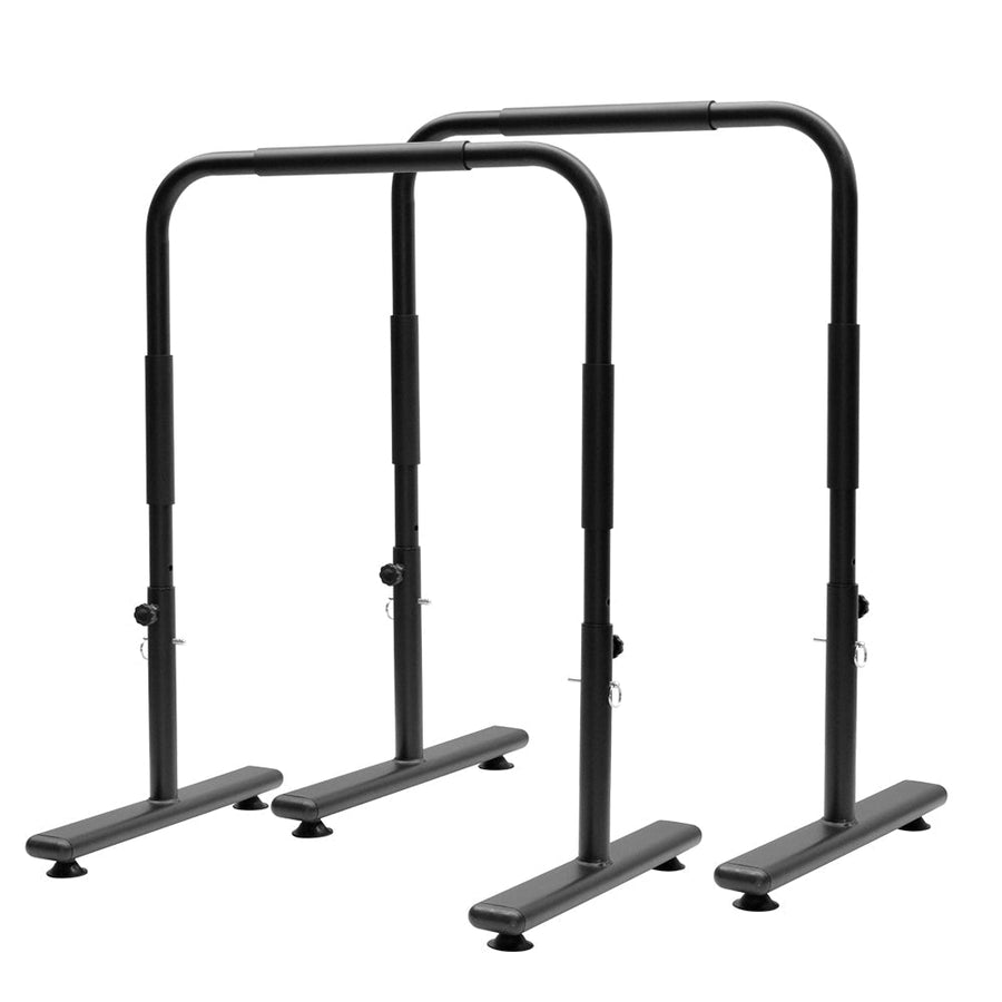 Premium Black Adjustable Dip Bars Set with 200kg Capacity