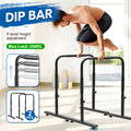 Premium Black Adjustable Dip Bars Set with 200kg Capacity