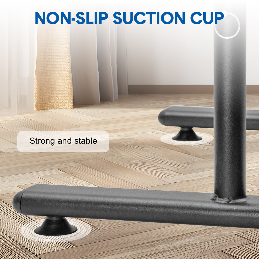 Premium Black Adjustable Dip Bars Set with 200kg Capacity