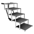 Premium Folding 5-Step Dog Stair Aluminium Ramp - 70kg Load
