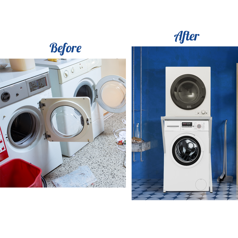Premium Dryer Stand – White 100kg for Front Loading Washing Machine