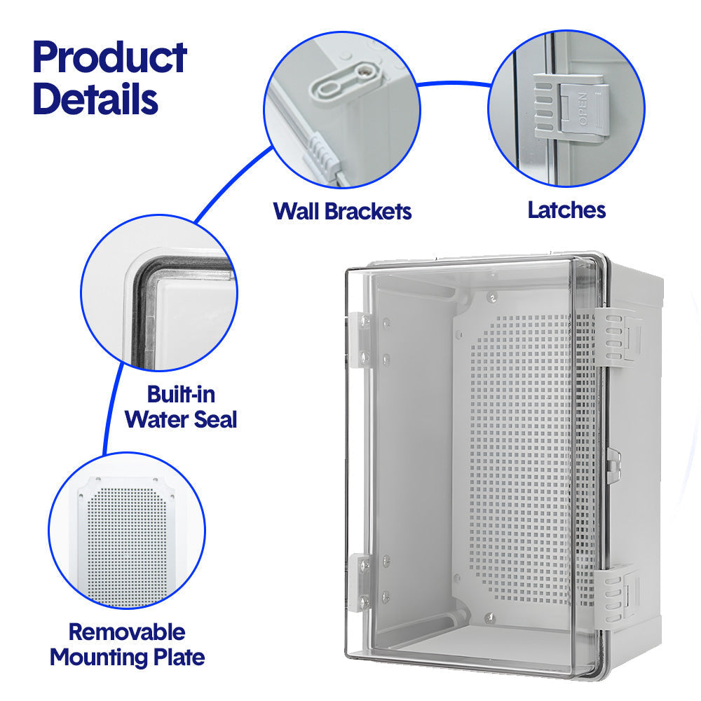 Premium IP66 Waterproof ABS Electrical Junction Box 30x20x17cm