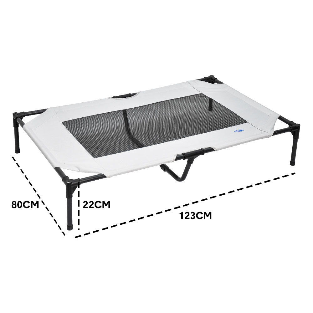 Premium Raised Dog Bed Large with Breathable Mesh - 123 x 80 x 22cm
