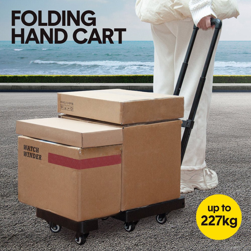 Premium 6-Wheel Folding Hand Truck with Telescoping Handle - 227kg