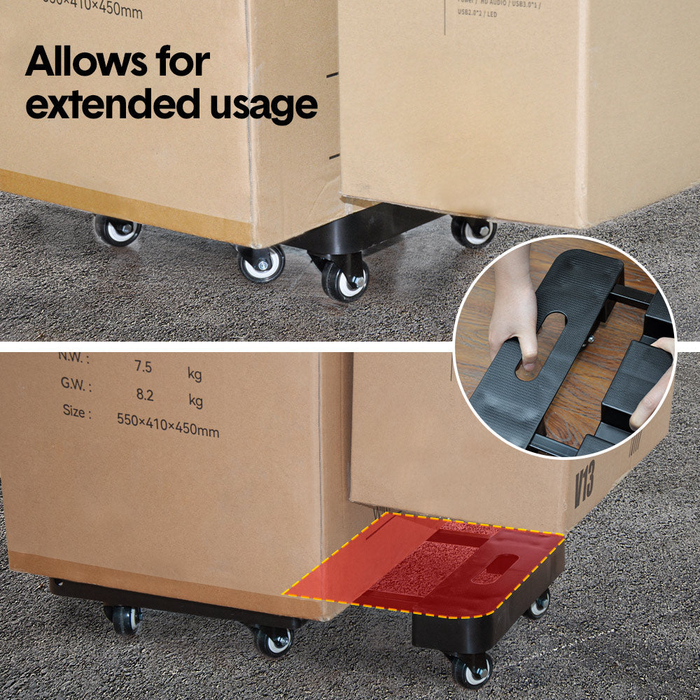 Premium 6-Wheel Folding Hand Truck with Telescoping Handle - 227kg