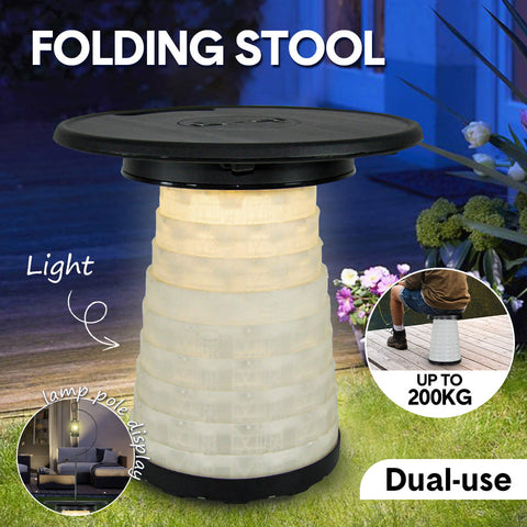 Alston 2 in 1 Folding Camping Stool and Table Black 200kg Capacity
