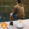 Alston 2 in 1 Folding Camping Stool and Table Black 200kg Capacity