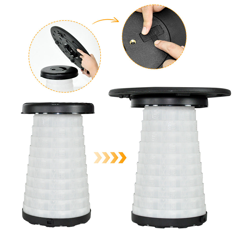 Alston 2 in 1 Folding Camping Stool and Table Black 200kg Capacity