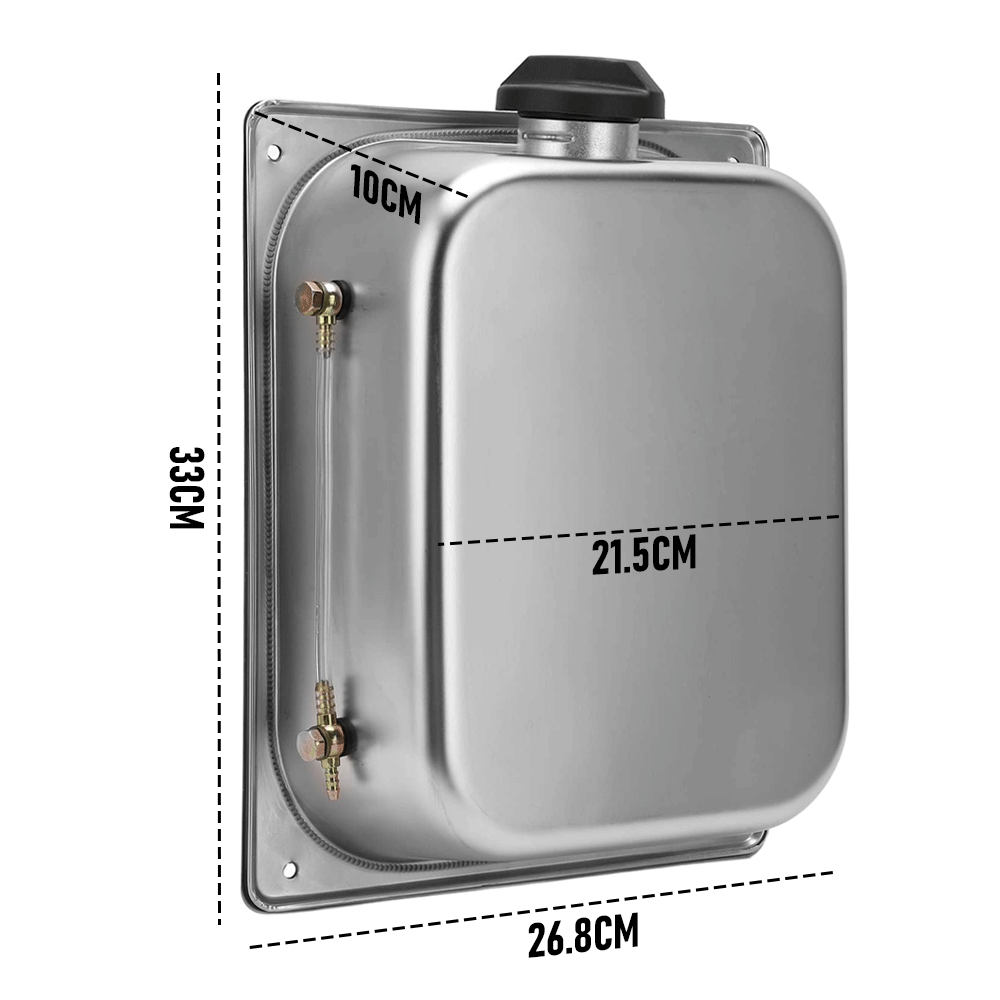 Premium 8L Stainless Steel Diesel Heater Fuel Tank 6.5L Usable