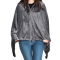 Premium USB Heated Blanket Shawl – Grey 150 x 80cm, 3 Heat Settings