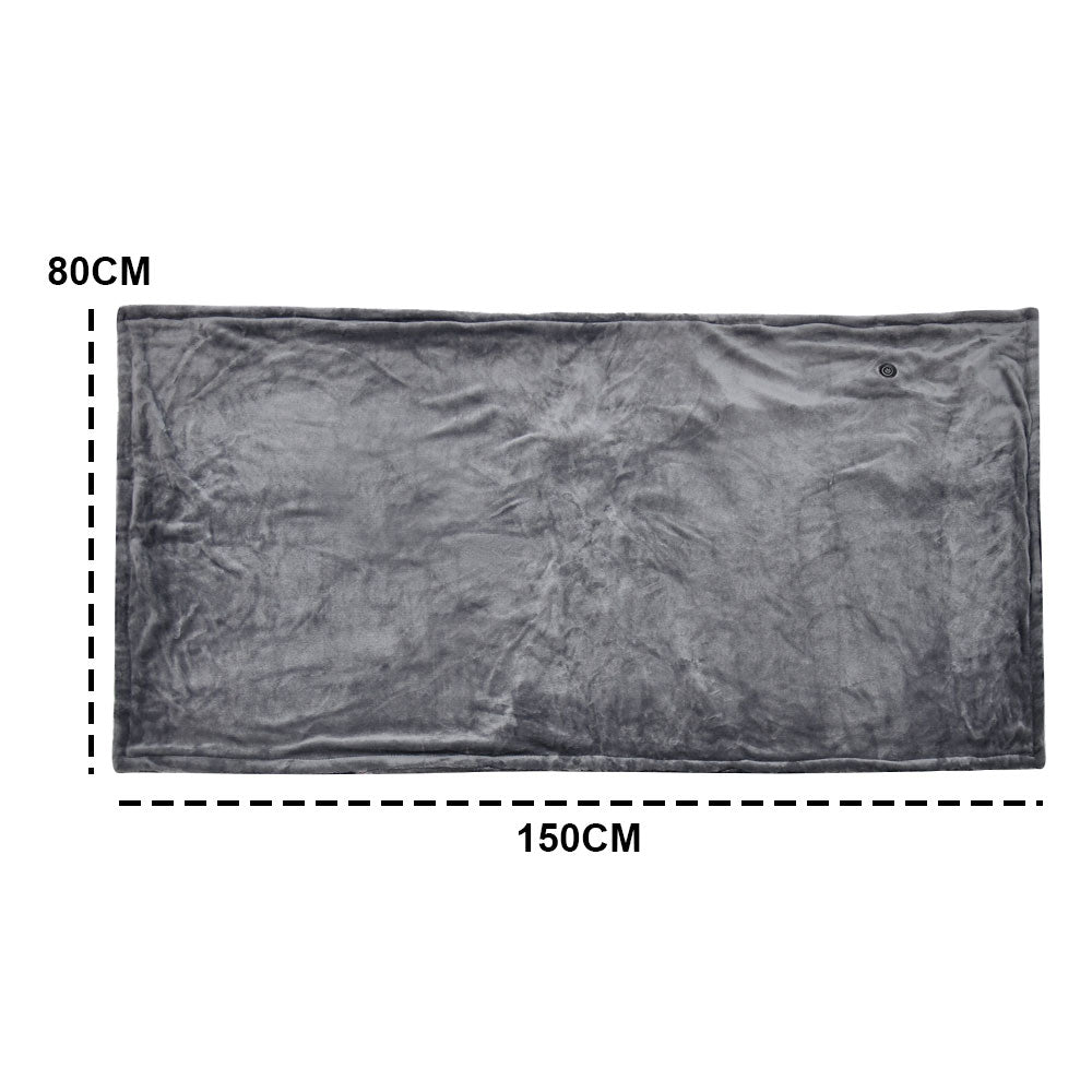 Premium USB Heated Blanket Shawl – Grey 150 x 80cm, 3 Heat Settings