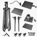 Premium Mobile Laptop Tripod Stand with Wheels Adjustable 82-170cm