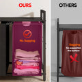 Premium Laundry Hamper – Black/Rustic Brown with MDF Shelf & 2 Pull-Out Bags