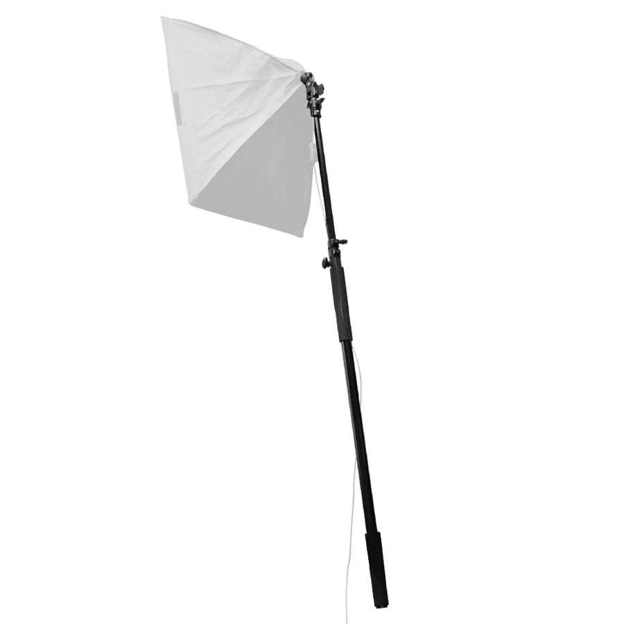 Premium Black 3M Telescopic Boom Pole Light and Microphone Stand