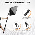 Premium Black 3M Telescopic Boom Pole Light and Microphone Stand