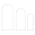 Premium White Metal Arch Backdrop Stand Set – 3 Pack 6FT/5FT/4FT