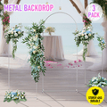 Premium White Metal Arch Backdrop Stand Set – 3 Pack 6FT/5FT/4FT