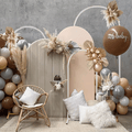 Premium White Metal Arch Backdrop Stand Set – 3 Pack 6FT/5FT/4FT