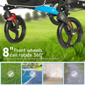 Alston Blue 2-in-1 Foldable Rollator Walker with Seat Brakes and 136kg Capacity