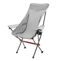 Alston Ultra Light 1.5kg Folding Moon Camping Chair Grey 150kg Capacity