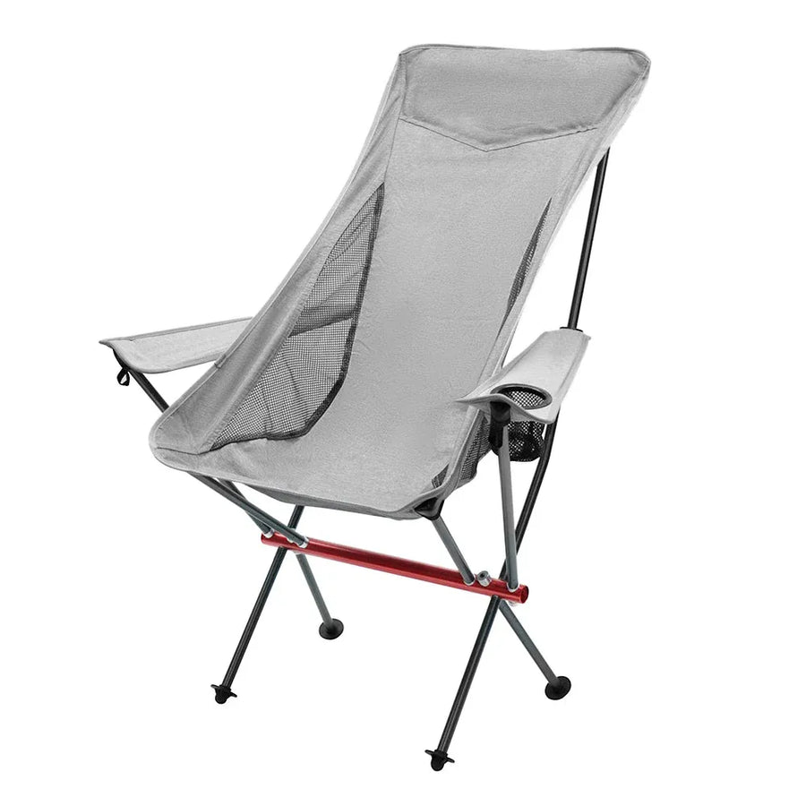 Alston Ultra Light 1.5kg Folding Moon Camping Chair Grey 150kg Capacity