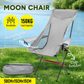 Alston Ultra Light 1.5kg Folding Moon Camping Chair Grey 150kg Capacity