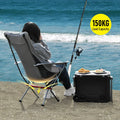 Alston Ultra Light 1.5kg Folding Moon Camping Chair Grey 150kg Capacity