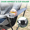 Alston Ultra Light 1.5kg Folding Moon Camping Chair Grey 150kg Capacity
