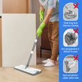 Premium Flat Mop & Bucket Wringer Set – Grey with 10 Microfibre Pads