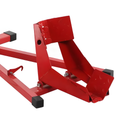 Premium Red Heavy-Duty Motorcycle Front Wheel Chock Stand