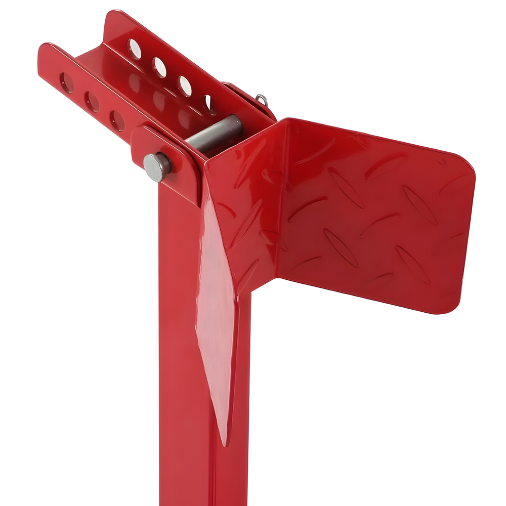 Premium Red Heavy-Duty Motorcycle Front Wheel Chock Stand