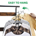 Premium 5-in-1 Magic Clothes Hangers – Black 8 Sets, Space-Saving Carbon Steel