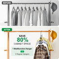 Premium 5-in-1 Magic Clothes Hangers – Black 8 Sets, Space-Saving Carbon Steel