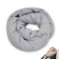 Premium Adjustable Travel Pillow Wraps – Grey 2 Pack, 360° Neck Support