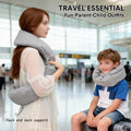 Premium Adjustable Travel Pillow Wraps – Grey 2 Pack, 360° Neck Support