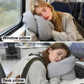 Premium Adjustable Travel Pillow Wraps – Grey 2 Pack, 360° Neck Support