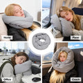 Premium Adjustable Travel Pillow Wraps – Grey 2 Pack, 360° Neck Support
