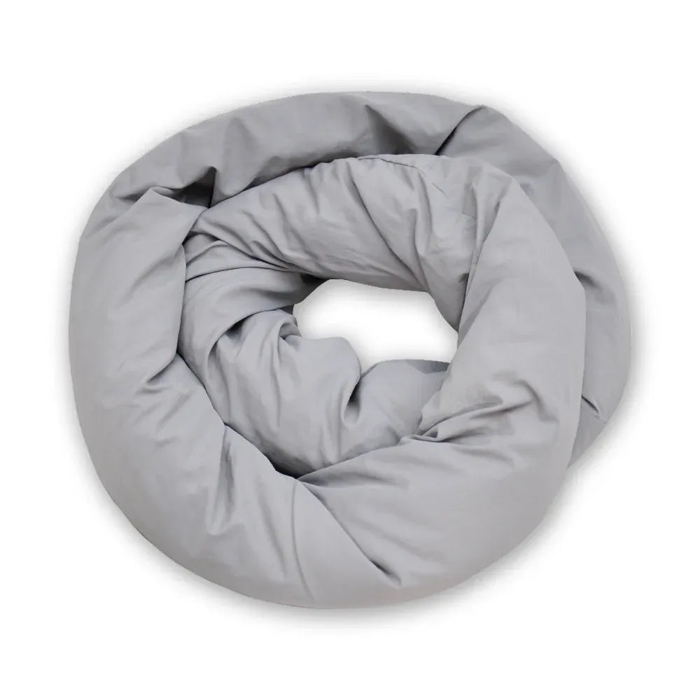 Premium Adjustable Travel Pillow Wraps – Grey 2 Pack, 360° Neck Support