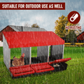 Premium 3-Hole Roll Away Metal Chicken Nesting Box - 52 x 47.5 x 81cm