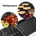 Premium Foldable Charcoal BBQ Grill – Beige with Grill Nets & Enamel Pans