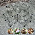 Premium Foldable Metal Pet Playpen 16 Panels with Clips - Black