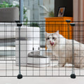 Premium Foldable Metal Pet Playpen 16 Panels with Clips - Black