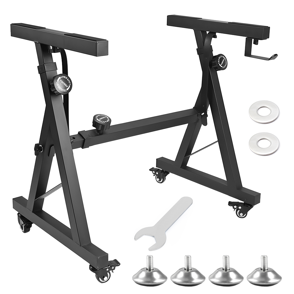 Premium Foldable Z Style Piano Keyboard Stand with Lockable Wheels