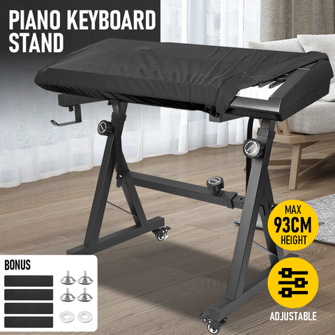 Premium Foldable Z Style Piano Keyboard Stand with Lockable Wheels