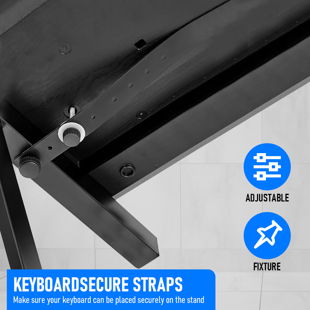 Premium Foldable Z Style Piano Keyboard Stand with Lockable Wheels