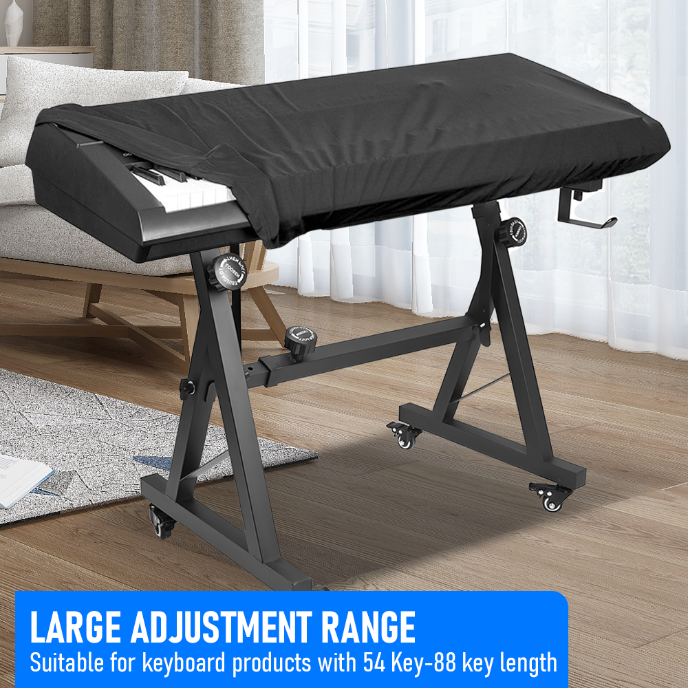 Premium Foldable Z Style Piano Keyboard Stand with Lockable Wheels