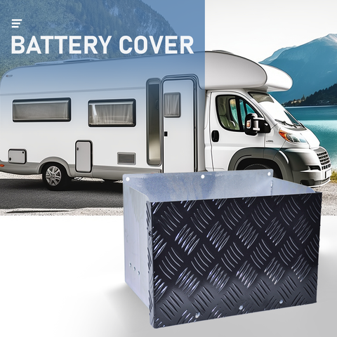 Premium Galvanized Battery Box with Lid - 385mm